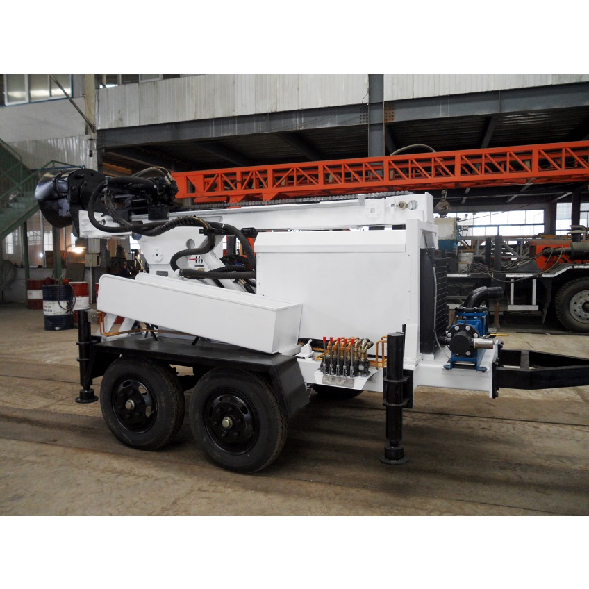 KQZ200 Driven Wheel Portable Hydraulic Water Well Drilling Rig